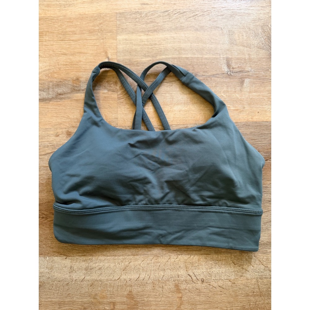 Lululemon Energy Longline Bra Medium Support, B-D cups Rainforest Green - Picture 5 of 7